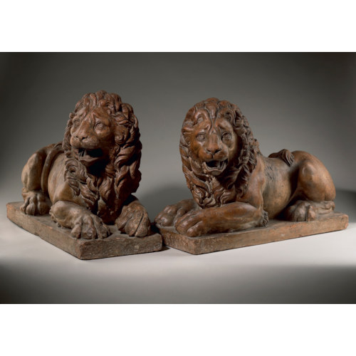 41. Pair of Recumbent Lions